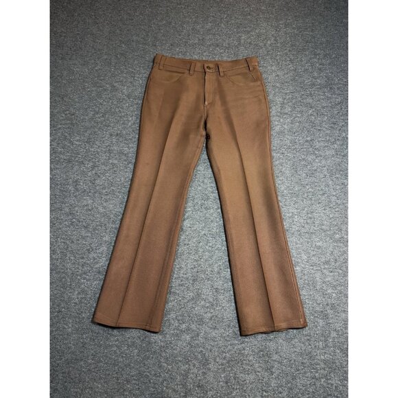VINTAGE Levi's 517 Saddleman Men Pants 32x30 Brown Bootcut 80s USA - Picture 2 of 13